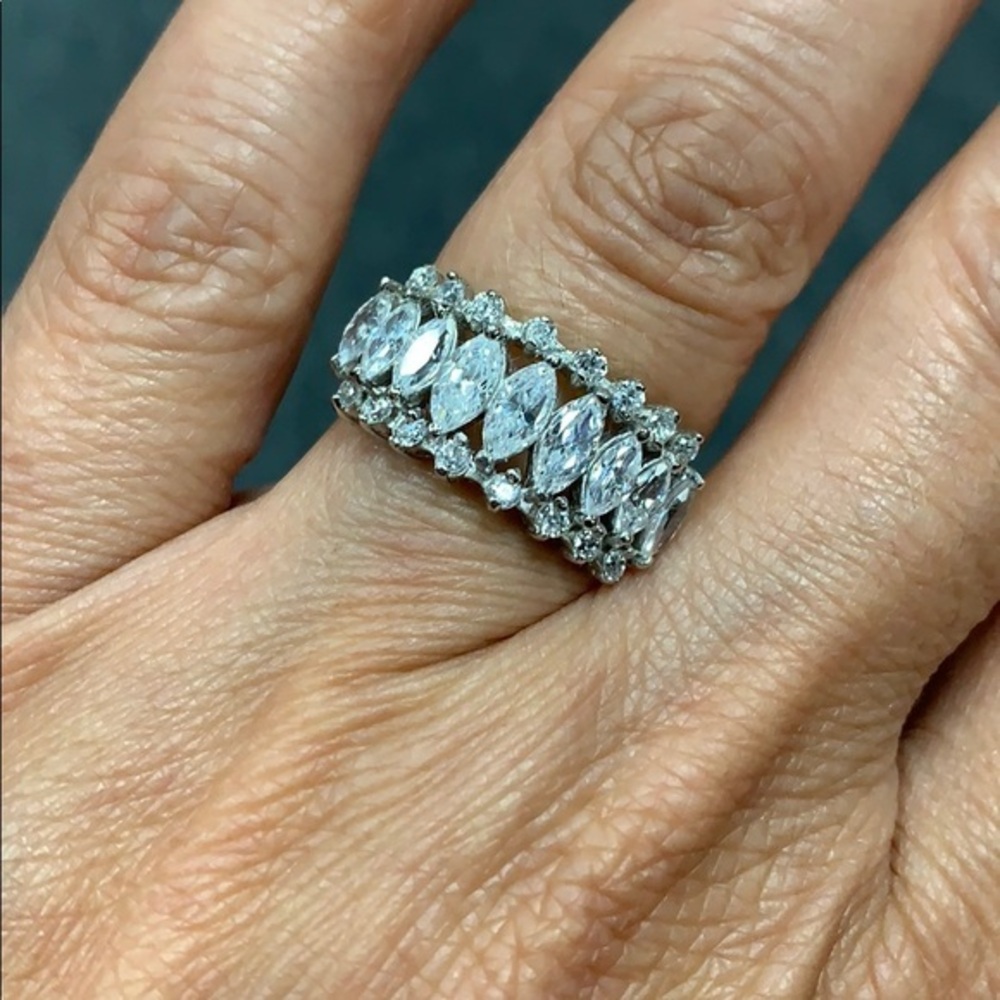 New unique Marquise Wedding Band size 6 and 7